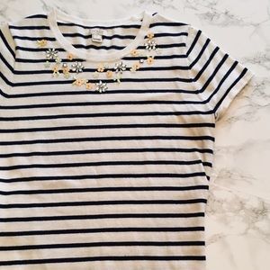 JCrew sweater with jewel embellishments